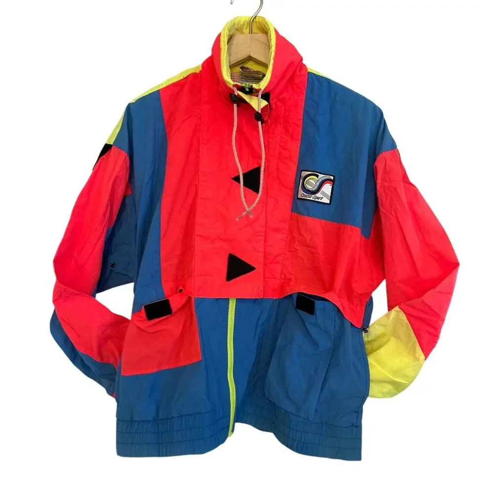 Prince Men's Tennis Vintage Neon 1980-1990 Windbreaker Small